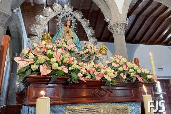 La Inmaculada Concepción, lista para la procesión de este miércoles en Jinámar/Francisco Javier Santana.